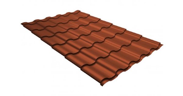 Металлочерепица кредо GL 0,5 GreenСoat Pural RR 750 кирпично-красный (RAL 8004 терракота) купить в Дзержинске