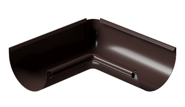 Угол внутренний 90° D125 Döcke STAL PREMIUM Шоколад, (RAL 8019) купить в Дзержинске