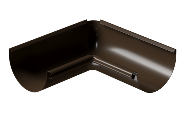 Угол внутренний 90° D125 Döcke STAL PREMIUM Каштан, (RAL 8017) купить в Дзержинске