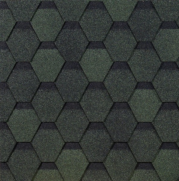 Гибкая черепица EURASIA Docke, Коллекция ШЕСТИГРАННИК Зелёный купить в Дзержинске