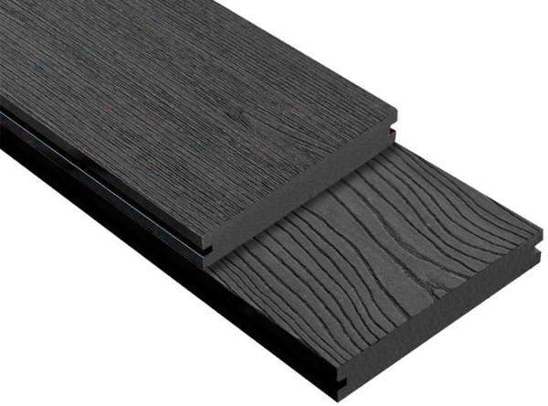 Террасная доска ДПК Outdoor 3D полнотелая STORM/OCEAN BLACK черная купить в Дзержинске