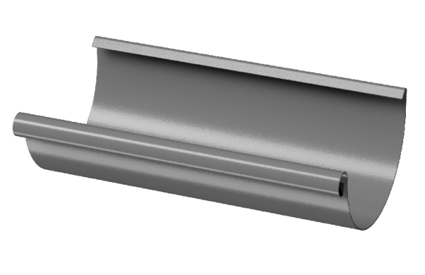 Желоб полукруглый D125 3 м Döcke STAL PREMIUM Графит, (RAL 7024) купить в Дзержинске