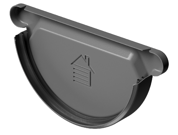 Заглушка желоба D125 Döcke STAL PREMIUM Графит, (RAL 7024) купить в Дзержинске