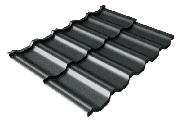 Металлочерепица модульная Квинта Uno Grand Line c 3D резом 0,5 Satin RAL 7016 антрацитово-серый купить в Дзержинске