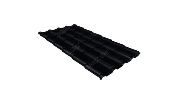 Металлочерепица камея 0,45 Drap RAL 9005 черный купить в Дзержинске