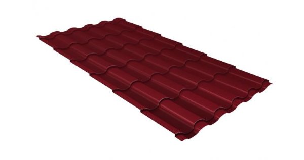 Металлочерепица кредо 0,5 Satin RAL 3005 красное вино купить в Дзержинске