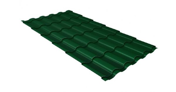 Металлочерепица кредо 0,5 Satin RAL 6005 зеленый мох купить в Дзержинске