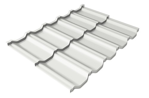Металлочерепица модульная Квинта Uno Grand Line c 3D резом 0,5 Satin RAL 9003 сигнальный белый купить в Дзержинске