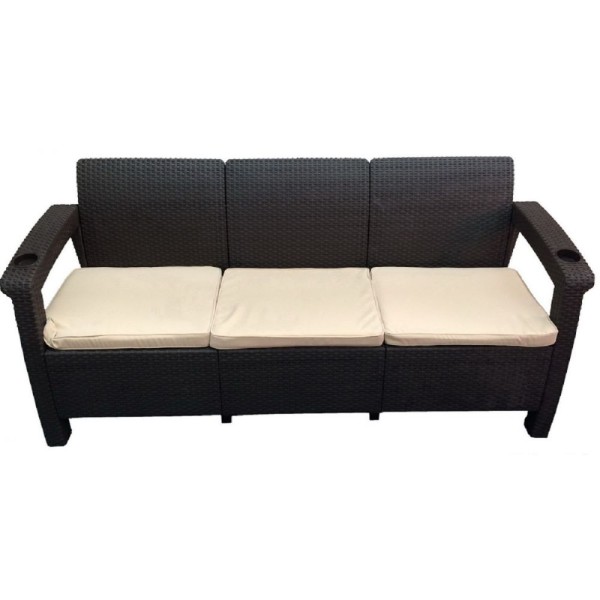 Трёхместный диван  Yalta Sofa 3 Seat венге купить в Дзержинске