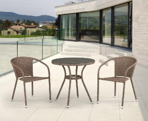 Комплект плетеной мебели AFINA из иск. ротанга T282ANT/Y137C-W56 Light Brown 2Pcs купить в Дзержинске