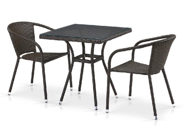 Комплект плетеной мебели AFINA из иск. ротанга T282BNT/Y137C-W53 Brown 2Pcs купить в Дзержинске