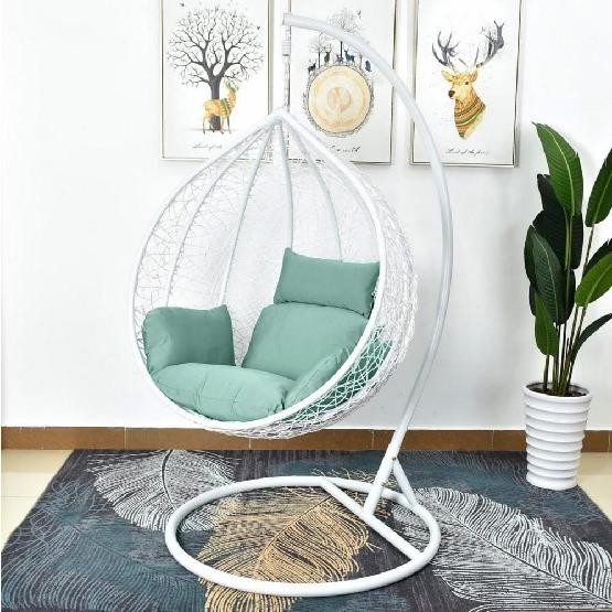 Кресло Подвесное из искусственного ротанга AFM-168A-L White/Green купить в Дзержинске