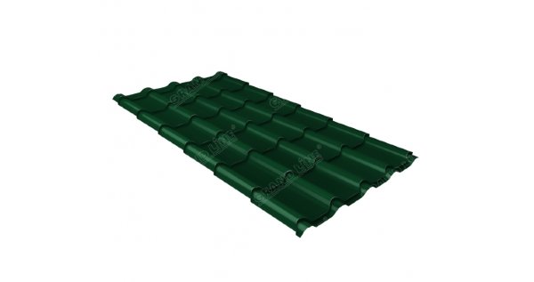 Металлочерепица камея 0,5 Satin RAL 6005 зеленый мох купить в Дзержинске