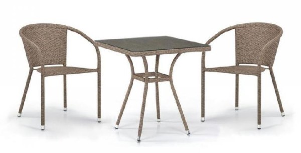 Комплект плетеной мебели AFINA из иск. ротанга T282BNT/Y137C-W56 Light Brown 2Pcs купить в Дзержинске