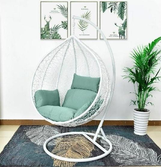 Кресло Подвесное из искусственного ротанга AFM-168A-XL White/Green купить в Дзержинске