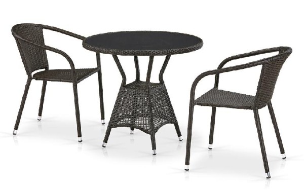 Комплект плетеной мебели AFINA из иск. ротанга T707ANS/Y137C-W53 Brown 2Pcs купить в Дзержинске