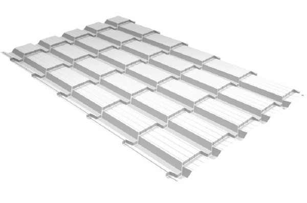 Металлочерепица GL квадро профи 0,5 Satin RAL 9003 сигнальный белый купить в Дзержинске