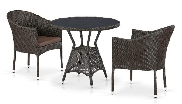 Комплект плетеной мебели AFINA из иск. ротанга T707ANS/Y350-W53 Brown 2Pcs купить в Дзержинске