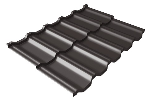 Металлочерепица модульная Квинта Uno Grand Line c 3D резом 0,5 Satin Мatt RR 32 темно-коричневый купить в Дзержинске