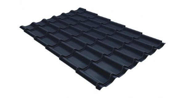 Металлочерепица классик 0,5 Satin RAL 7024 мокрый асфальт купить в Дзержинске