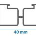 Лага алюминиевая KRONEX 40x15x3000 мм опорная Slim купить в Дзержинске