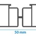 Лага алюминиевая KRONEX 50x25x3000 мм несущая купить в Дзержинске