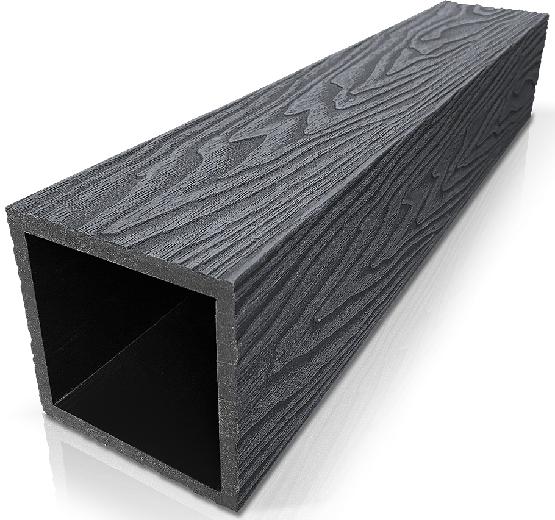 Столб ДПК 3D GardenParkett фактура дерева Графит купить в Дзержинске