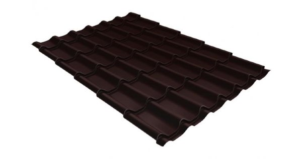 Металлочерепица классик GL 0,5 Velur20 RAL 8017 шоколад купить в Дзержинске
