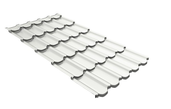 Металлочерепица квинта плюс с 3D резом 0,5 Satin RAL 9003 сигнальный белый купить в Дзержинске