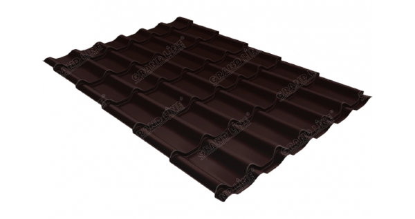 Металлочерепица классик GL 0,5 Quarzit RAL 8017 шоколад Metallic купить в Дзержинске