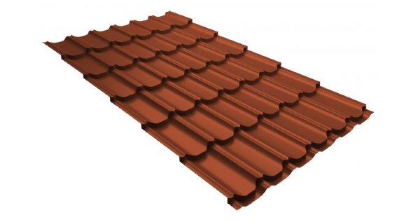 Металлочерепица квинта плюс 0,5 GreenCoat Pural RR 750 кирпично-красный (RAL 8004 терракота) купить в Дзержинске